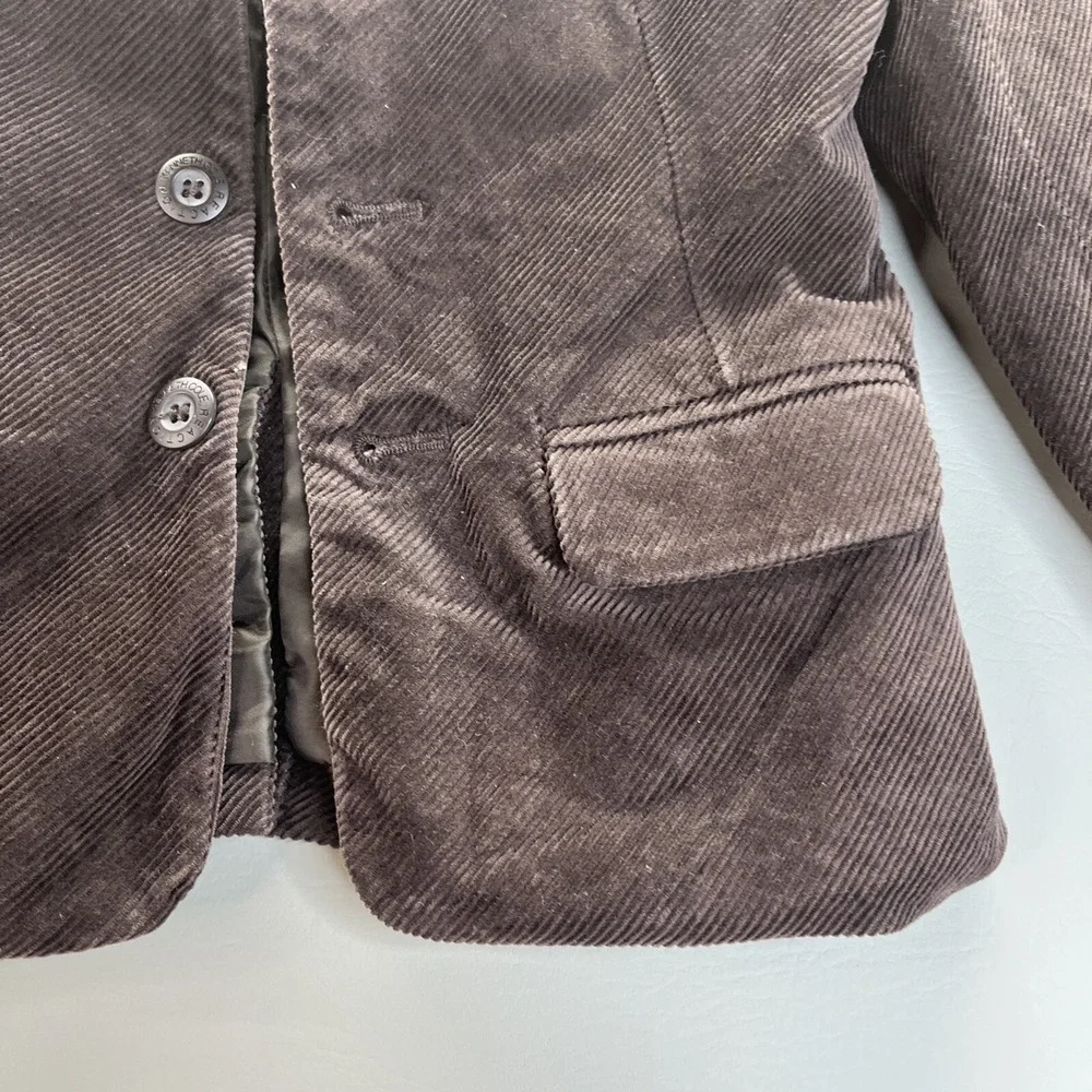 Kenneth Cole Reaction Brown Corduroy Lined Jacket Boys 4T Full Zip Pockets